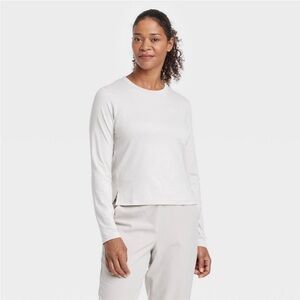 Women's Soft Stretch Long Sleeve Top - All In Motion™ Heathered Gray S​